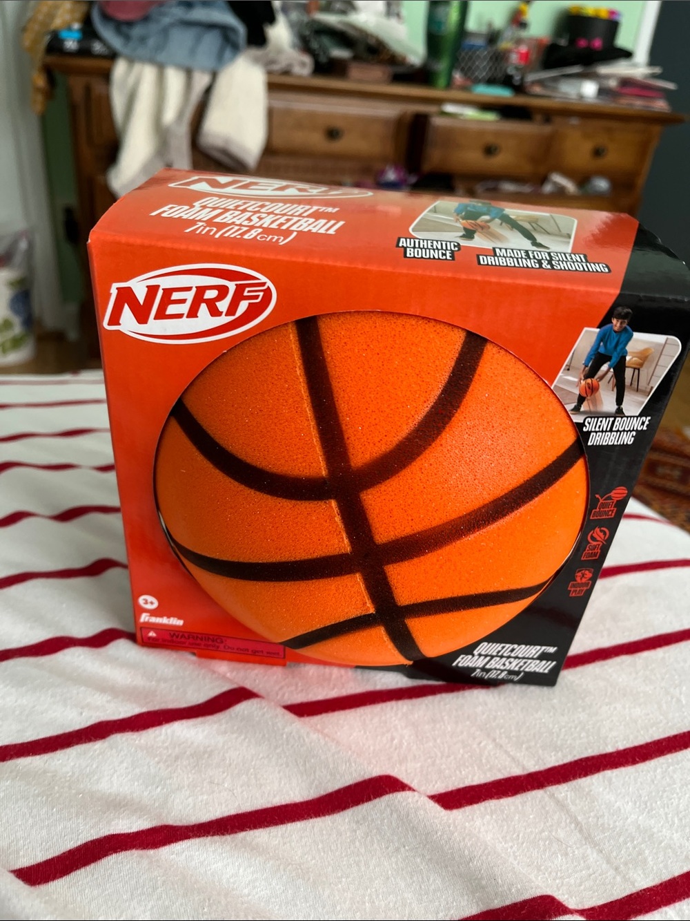 Nerf Orange and Black Foam Basketball
